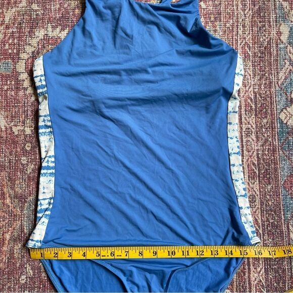 Carve Designs Blue Women's XL one piece Swimwear side stripes - Picture 6 of 12